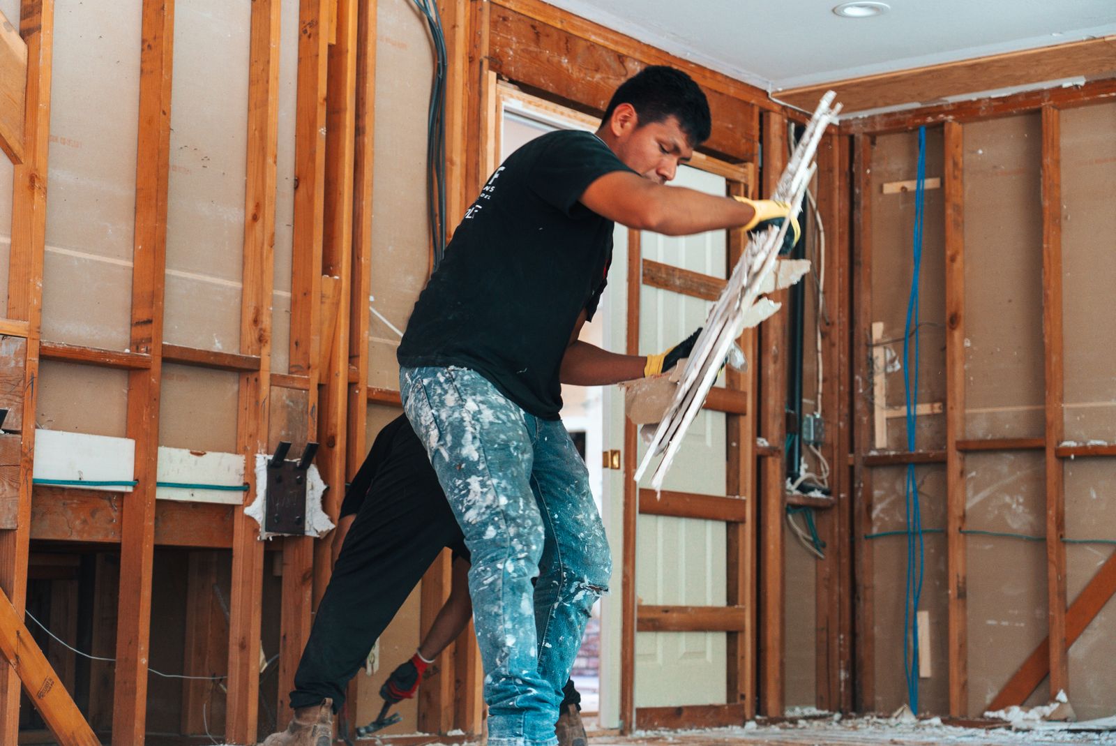 Carrying material through the framing