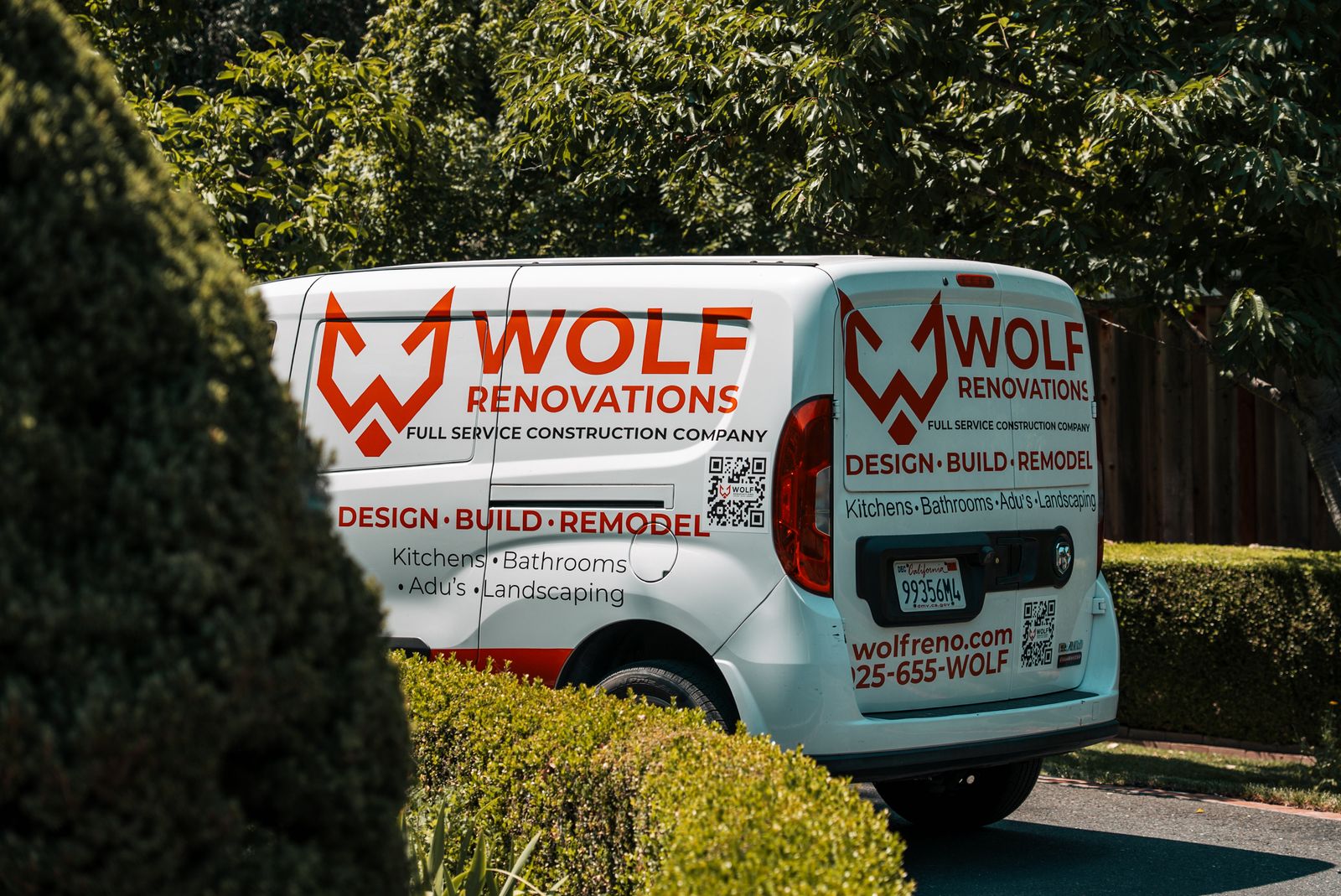 Wolf Renovations van on site